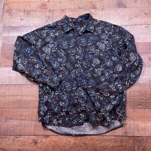 Structure Long Sleeve Brown & Blue Button Down size XL